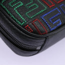 FENDI Zucca Canvas Shoulder Bag Multicolor Black Auth 112594A-10