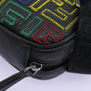 FENDI Zucca Canvas Shoulder Bag Multicolor Black Auth 112594A-11