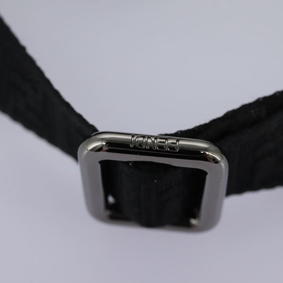 FENDI Zucca Canvas Shoulder Bag Multicolor Black Auth 112594A