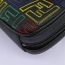 FENDI Zucca Canvas Shoulder Bag Multicolor Black Auth 112594A-9