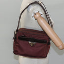 PRADA Shoulder Bag Nylon Brown Auth 112599-24