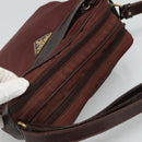 PRADA Shoulder Bag Nylon Brown Auth 112599-6