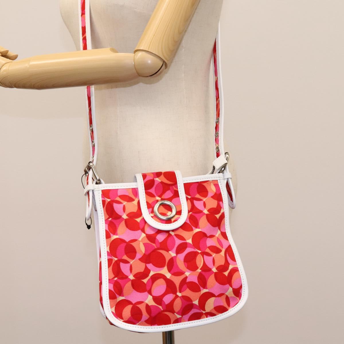 CELINE Shoulder Bag Canvas Pink Auth 112601 | Brand Street Tokyo