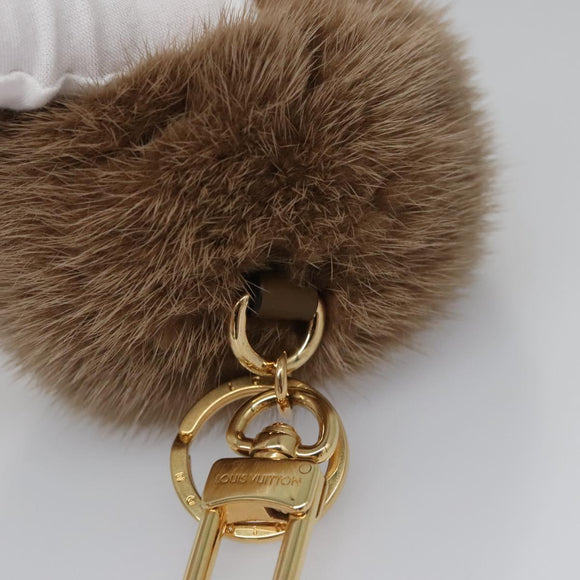 LOUIS VUITTON Porte Cles Lovely Vison Charm Beige M01018 LV Auth 112631