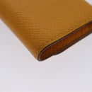 HERMES Mini Memo Cover Arajif Leather Yellow Auth 112632-16