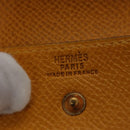 HERMES Mini Memo Cover Arajif Leather Yellow Auth 112632-9