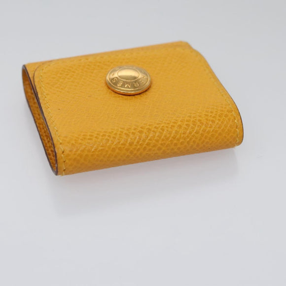 HERMES Mini Memo Cover Arajif Leather Yellow Auth 112632