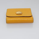 HERMES Mini Memo Cover Arajif Leather Yellow Auth 112632-6