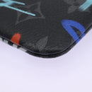 LOUIS VUITTON Monogram Eclipse Multicolor Pochette Cles Purse M81795 Auth 112644-16