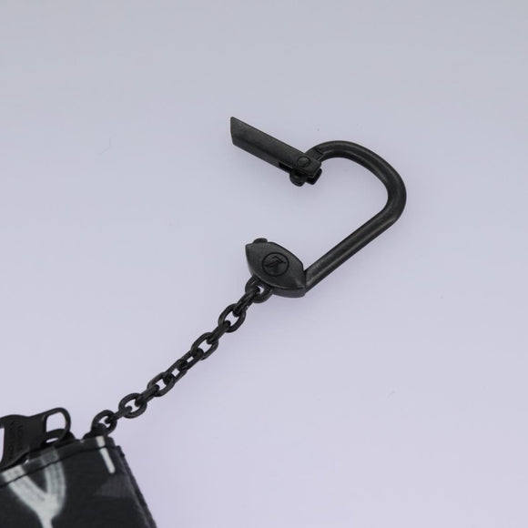 LOUIS VUITTON Monogram Eclipse Multicolor Pochette Cles Purse M81795 Auth 112644