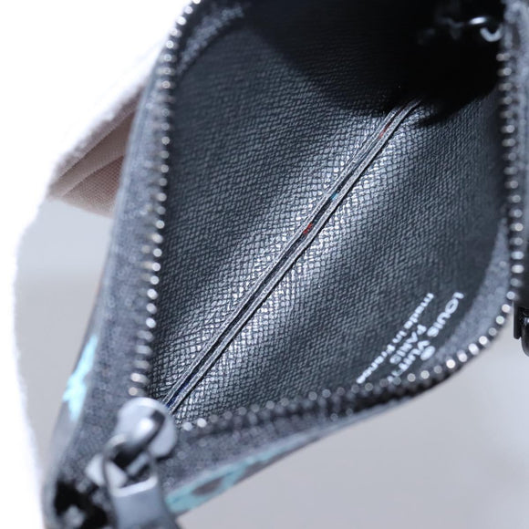 LOUIS VUITTON Monogram Eclipse Multicolor Pochette Cles Purse M81795 Auth 112644