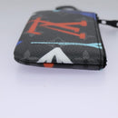 LOUIS VUITTON Monogram Eclipse Multicolor Pochette Cles Purse M81795 Auth 112644-4