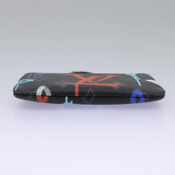 LOUIS VUITTON Monogram Eclipse Multicolor Pochette Cles Purse M81795 Auth 112644