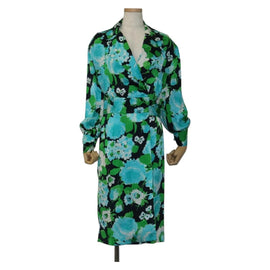 CELINE One Piece Silk Navy Auth 112650M - 0