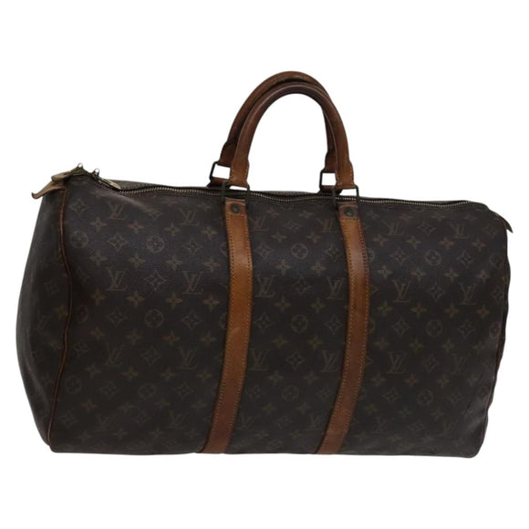 LOUIS VUITTON Monogram Keepall 50 Boston Bag M41426 LV Auth 112662