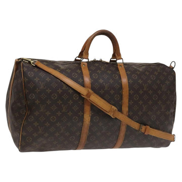LOUIS VUITTON Monogram Keepall Bandouliere 60 Boston Bag M41412 LV Auth 112663