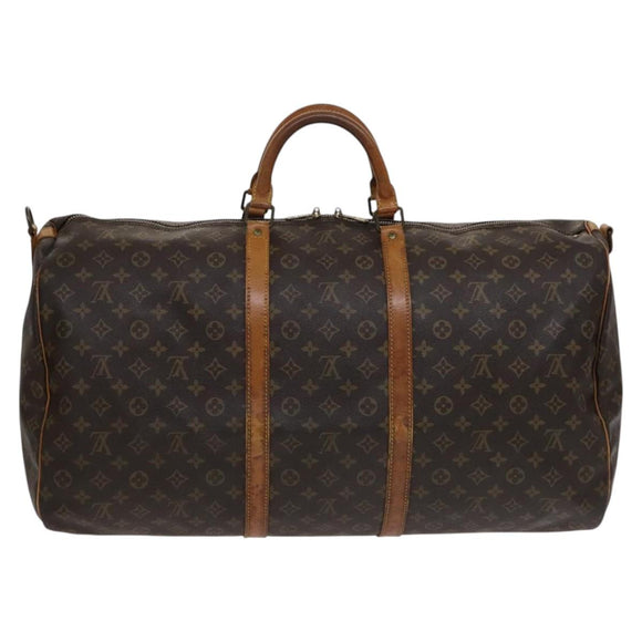 LOUIS VUITTON Monogram Keepall Bandouliere 60 Boston Bag M41412 LV Auth 112663