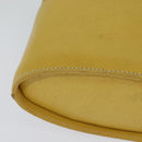 GUCCI Bamboo Vanity Cosmetic Pouch Leather Yellow 000 984 0232 Auth 112668-15