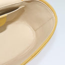 GUCCI Bamboo Vanity Cosmetic Pouch Leather Yellow 000 984 0232 Auth 112668-19