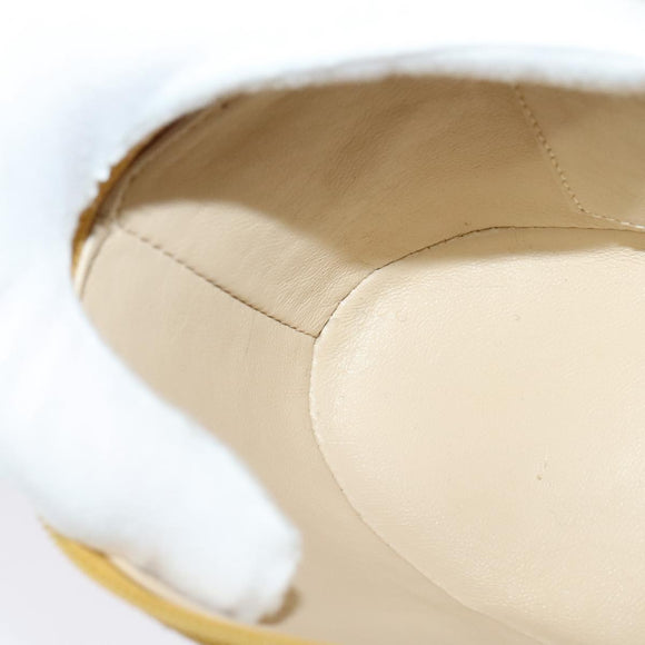 GUCCI Bamboo Vanity Cosmetic Pouch Leather Yellow 000 984 0232 Auth 112668