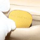 GUCCI Bamboo Vanity Cosmetic Pouch Leather Yellow 000 984 0232 Auth 112668-12