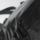 Salvatore Ferragamo Hand Bag Enamel Black Auth 112681-13