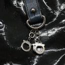 Salvatore Ferragamo Hand Bag Enamel Black Auth 112681-14