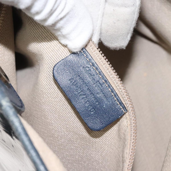 Salvatore Ferragamo Hand Bag Enamel Black Auth 112681