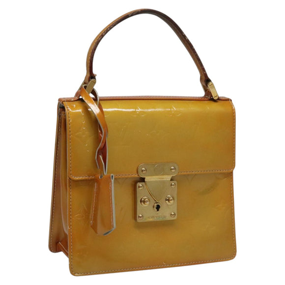 LOUIS VUITTON Monogram Vernis Spring Street Hand Bag Gris M91029 LV Auth 112709