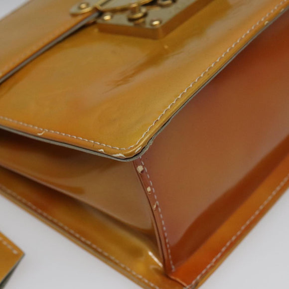 LOUIS VUITTON Monogram Vernis Spring Street Hand Bag Gris M91029 LV Auth 112709