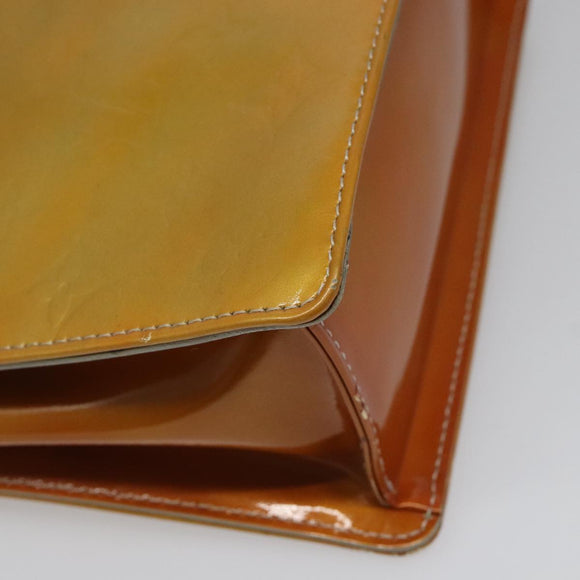 LOUIS VUITTON Monogram Vernis Spring Street Hand Bag Gris M91029 LV Auth 112709