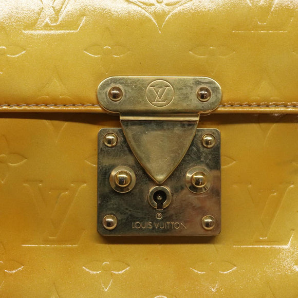 LOUIS VUITTON Monogram Vernis Spring Street Hand Bag Gris M91029 LV Auth 112709