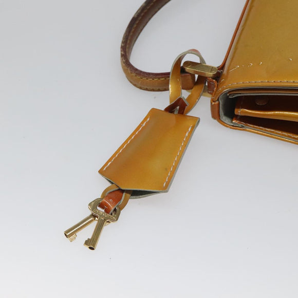 LOUIS VUITTON Monogram Vernis Spring Street Hand Bag Gris M91029 LV Auth 112709