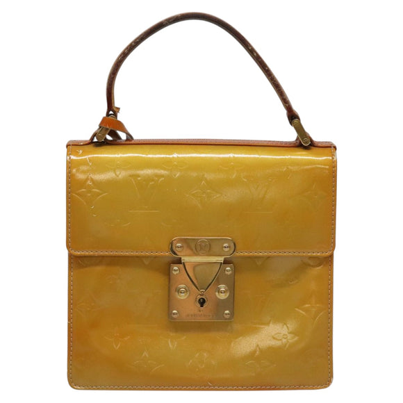 LOUIS VUITTON Monogram Vernis Spring Street Hand Bag Gris M91029 LV Auth 112709