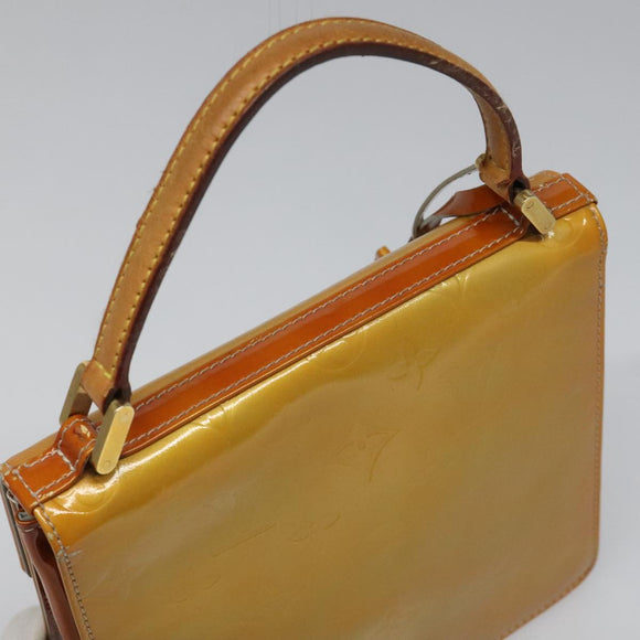 LOUIS VUITTON Monogram Vernis Spring Street Hand Bag Gris M91029 LV Auth 112709