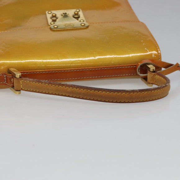 LOUIS VUITTON Monogram Vernis Spring Street Hand Bag Gris M91029 LV Auth 112709