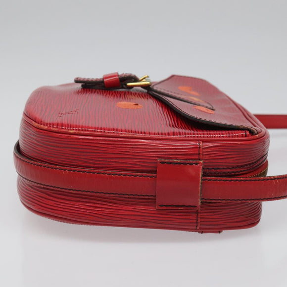 LOUIS VUITTON Epi Jeune Fille MM Shoulder Bag Red M52157 LV Auth 112739
