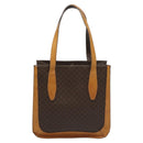CELINE Macadam Canvas Shoulder Bag PVC Leather Brown Gold Auth 112747-2