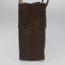 CELINE Macadam Canvas Shoulder Bag PVC Leather Brown Gold Auth 112747-3