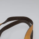 CELINE Macadam Canvas Shoulder Bag PVC Leather Brown Gold Auth 112747-8