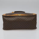 CELINE Macadam Canvas Shoulder Bag PVC Leather Brown Gold Auth 112747-5