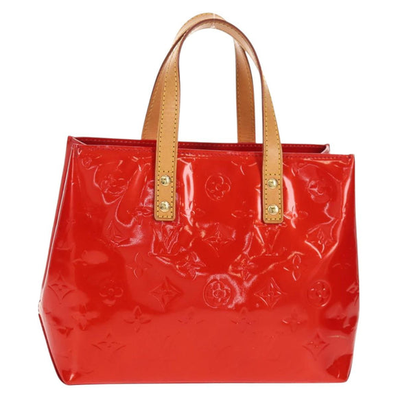 LOUIS VUITTON Monogram Vernis Reade PM Hand Bag Red Rouge M91088 LV Auth 112767