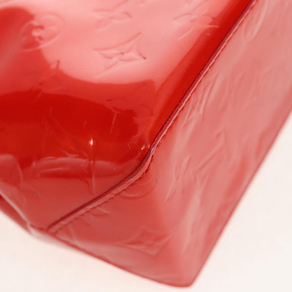 LOUIS VUITTON Monogram Vernis Reade PM Hand Bag Red Rouge M91088 LV Auth 112767