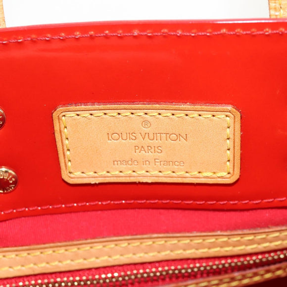 LOUIS VUITTON Monogram Vernis Reade PM Hand Bag Red Rouge M91088 LV Auth 112767