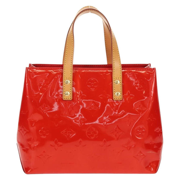 LOUIS VUITTON Monogram Vernis Reade PM Hand Bag Red Rouge M91088 LV Auth 112767