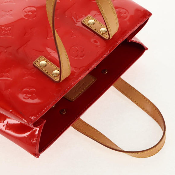 LOUIS VUITTON Monogram Vernis Reade PM Hand Bag Red Rouge M91088 LV Auth 112767