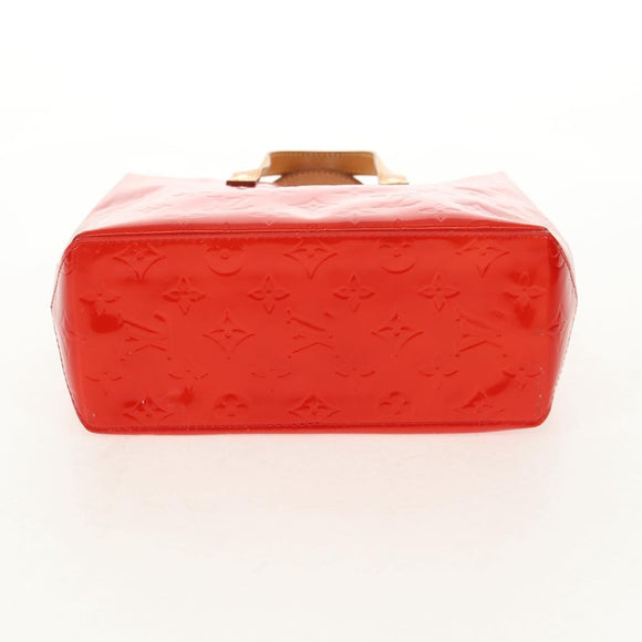 LOUIS VUITTON Monogram Vernis Reade PM Hand Bag Red Rouge M91088 LV Auth 112767