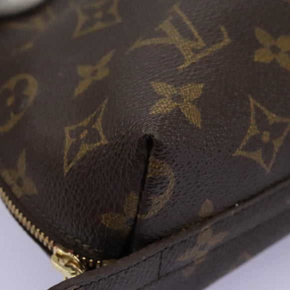 LOUIS VUITTON Monogram Trousse Demi Ronde Cosmetic Pouch M47520 LV Auth 112798