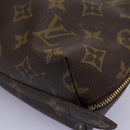LOUIS VUITTON Monogram Trousse Demi Ronde Cosmetic Pouch M47520 LV Auth 112798-13