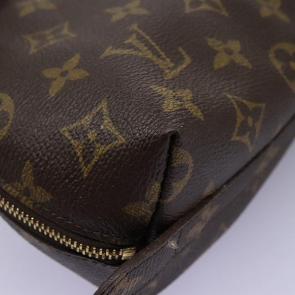 LOUIS VUITTON Monogram Trousse Demi Ronde Cosmetic Pouch M47520 LV Auth 112798